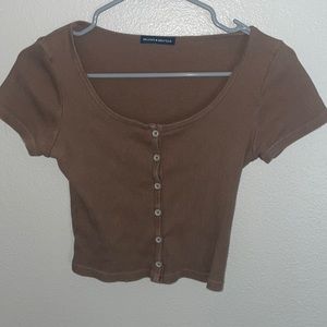 brandy melville button up crop top